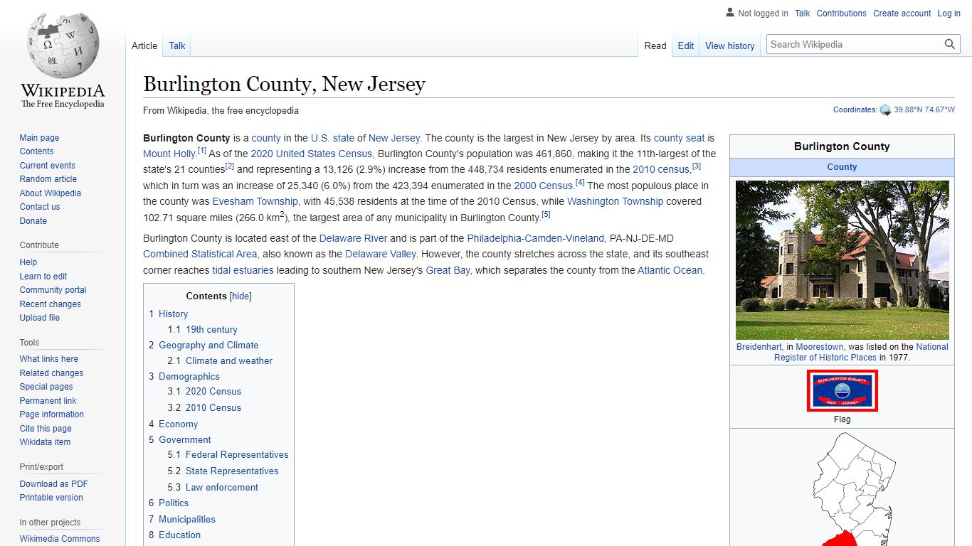 Burlington County, New Jersey - Wikipedia